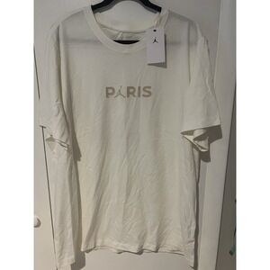 NWT Nike X Paris Saint Germain Crest Cream Tshirt Men's Sports Size‎ XXL Jordan